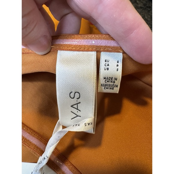 YASATHENA SLIT DRESS in adobe orange from‎ the brand Y.A.S. Satin Bow Wedding S - Picture 7 of 10